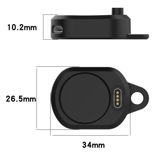 Laderbase for Garmin Forerunner 265 265S 965 Fenix 5 6 7 Black