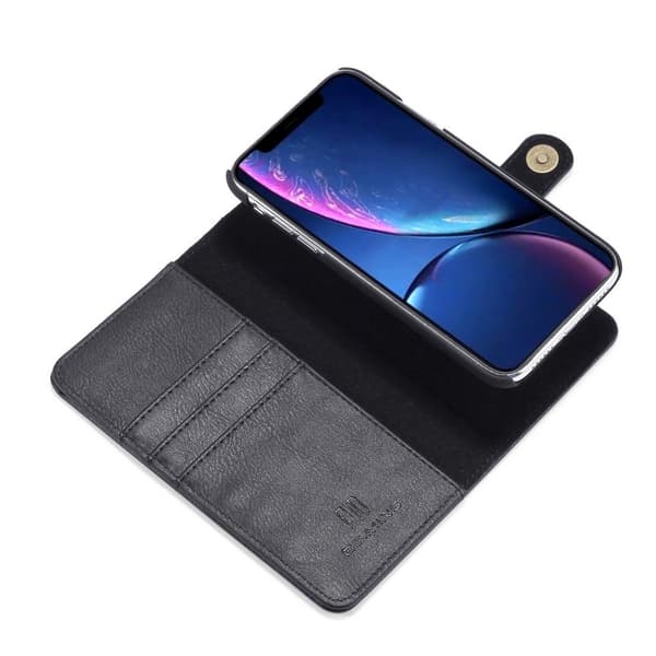 DG.MING iPhone 11 tyylikäs lompakkokotelo - musta Black