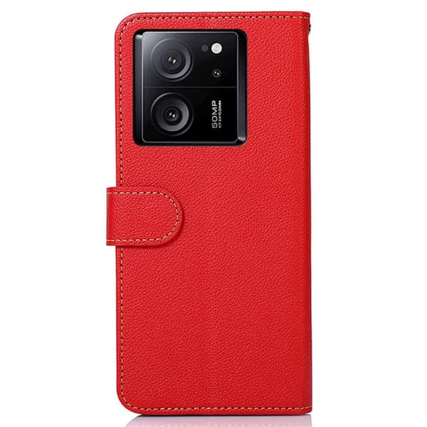 KHAZNEH Telefondæksel til Xiaomi 13T / 13T Pro - Rød/Sort Red