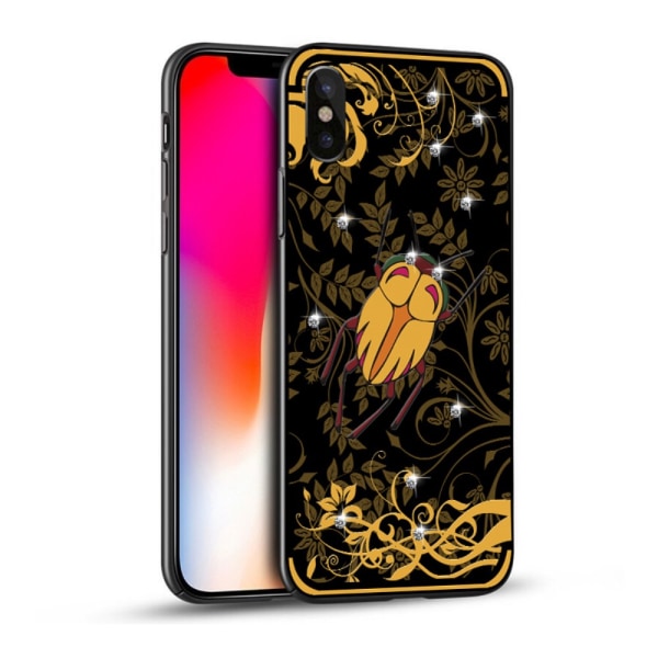 NXE Insect Pattern tekojalokivi Decor TPU cover iPhone X-Cicalle