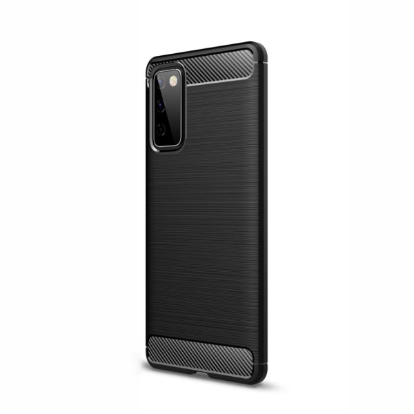 Samsung Galaxy S20 FE Carbon Fibre Pattern Back Cover - Black Black