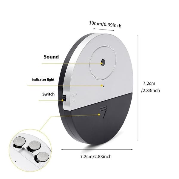 Vibration alarm for door window 125dB Anti-theft alarm Sensor Protection Security Black