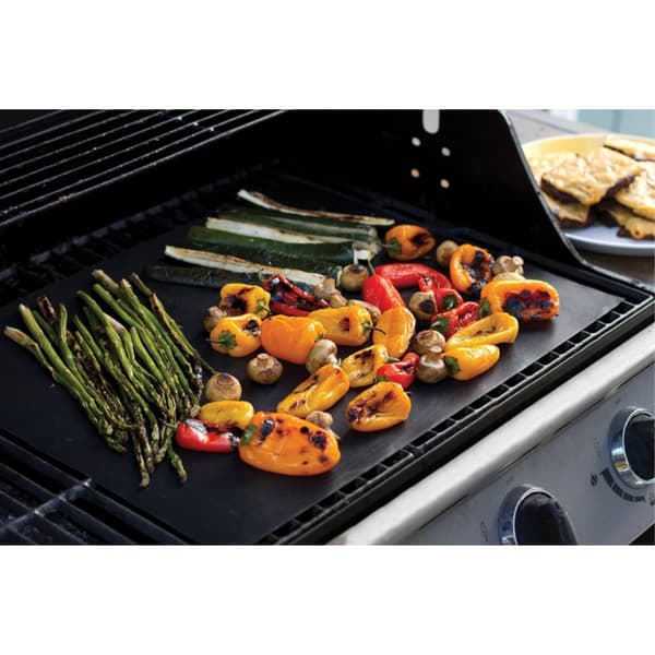Grillmatte 6stk Non - stick 33x40cm Matter for Kull - og Elektriske Griller Black