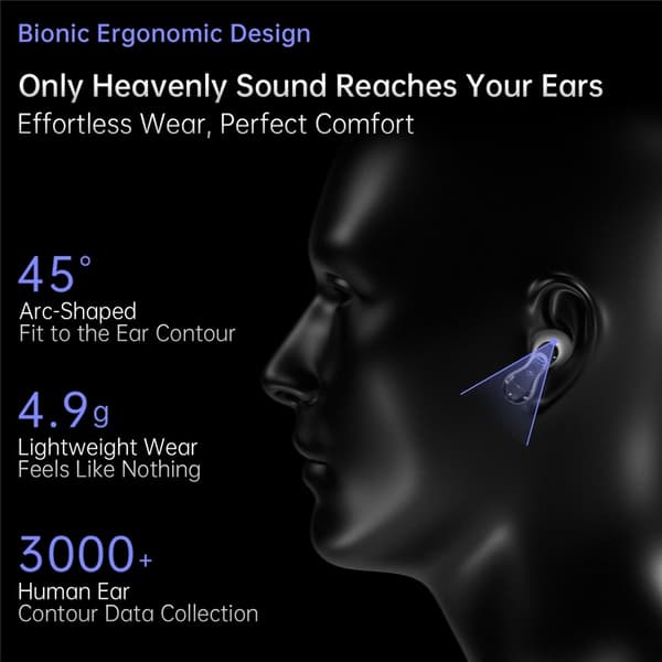 Pulsar Bluetooth-headset dynamiske driver-øretelefoner med 4 mikrofoner – hvit White