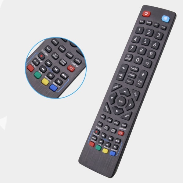 TV fjärrkontroll Ersättning för Blaupunkt Alba Bush Technika TV Svart