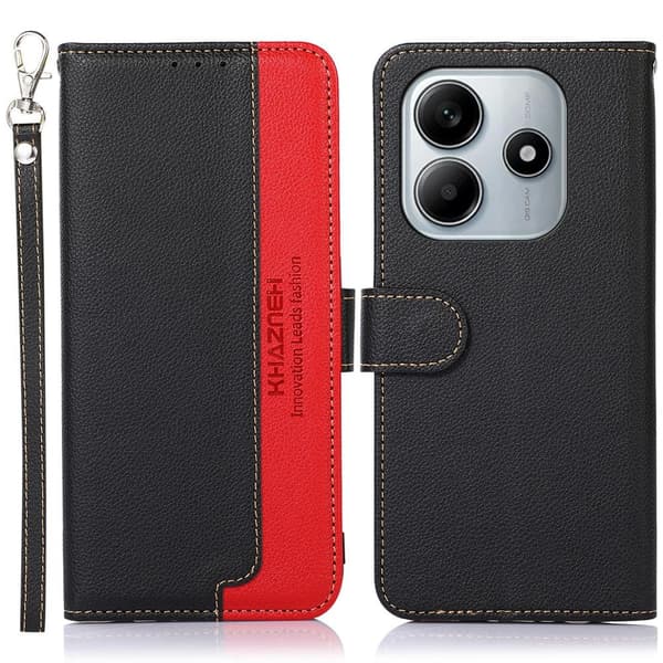 KHAZNEH Plånboksfodral till Xiaomi Redmi Note 14 4G Svart