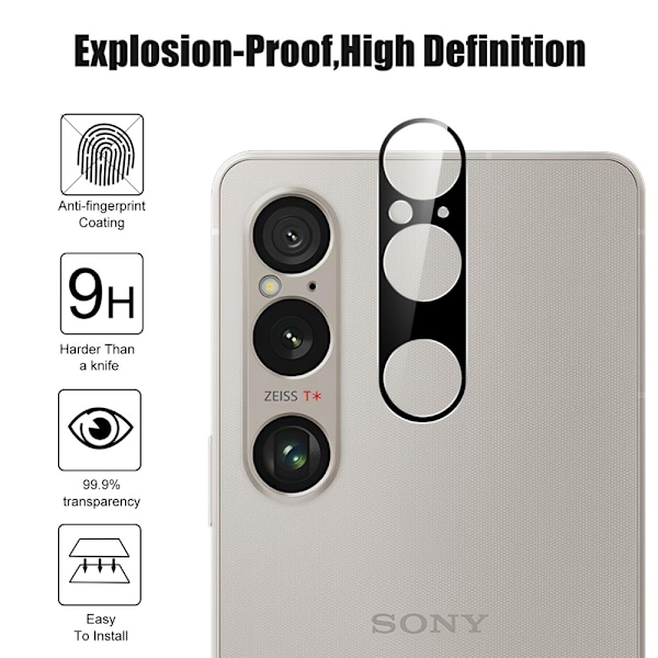 Sony Xperia 1 VI Kameran Linssikalvo Karkaistu Lasi Ultra Kirkas Linssinsuoja Transparent