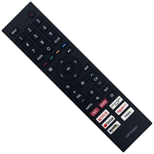 Fjernkontroll erstatning ERF3H80H For Hisense TV Black