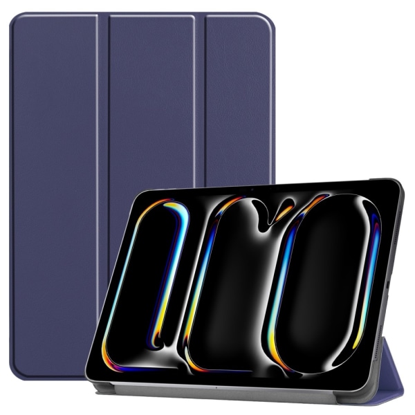 Til iPad Pro 11 (2024) Etui Tre-fold Stativ Tablet Cover - MørkB Dark blue