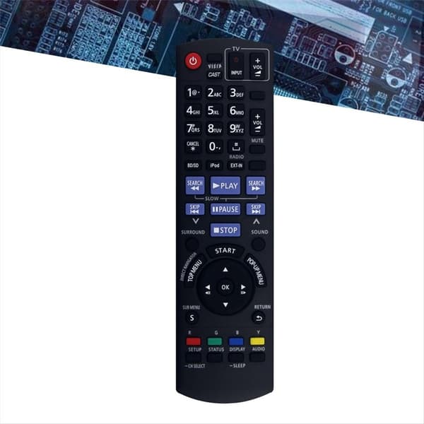 Fjärrkontroll Ersättning för N2QAKB000072 För Panasonic Audio Player Svart