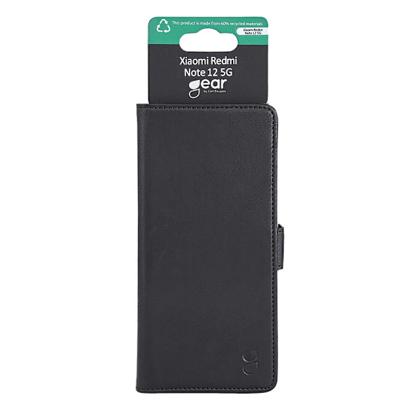 GEAR Wallet cover, sort til Xiaomi Redmi Note 12 Black
