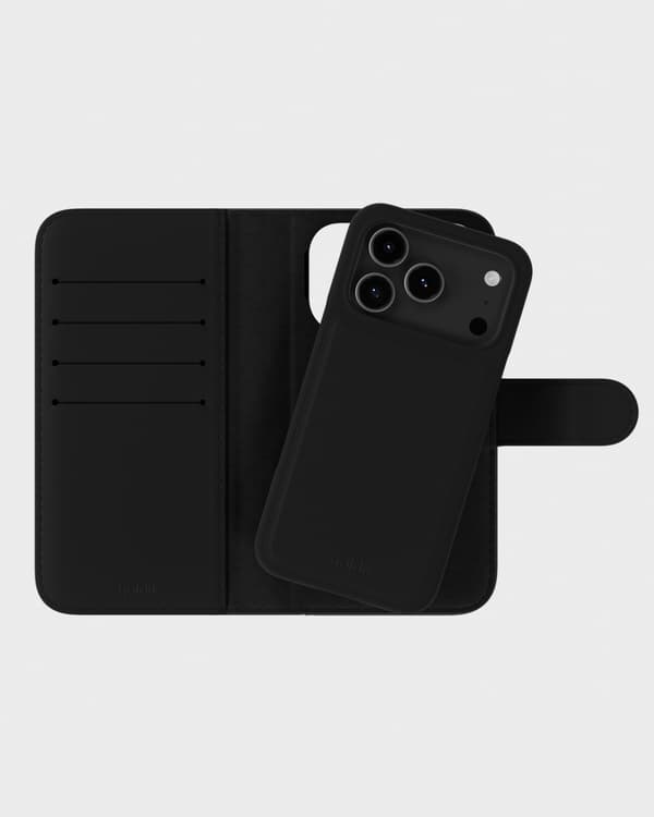 Lompakkokotelo HOLDIT Magnet Case MagSafe Plus -kuori iPhone 17 Prolle Black