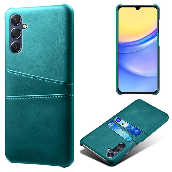Samsung Galaxy A15 KSQ Pu-nahkapäällysteinen kuori kova kotelo Green