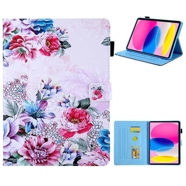 Tablettveske med klaffstativ for iPad 10.9 (2022) - Peony Red