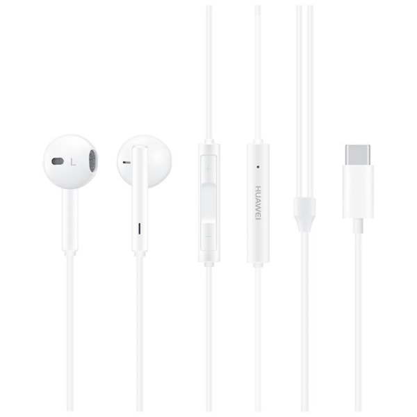 Original Huawei CM33 in-ear Earphone Headphone med mic USB-C Vit