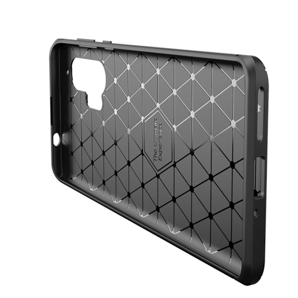 Motorola Edge+ Karbonfiber Cover - Sort Black