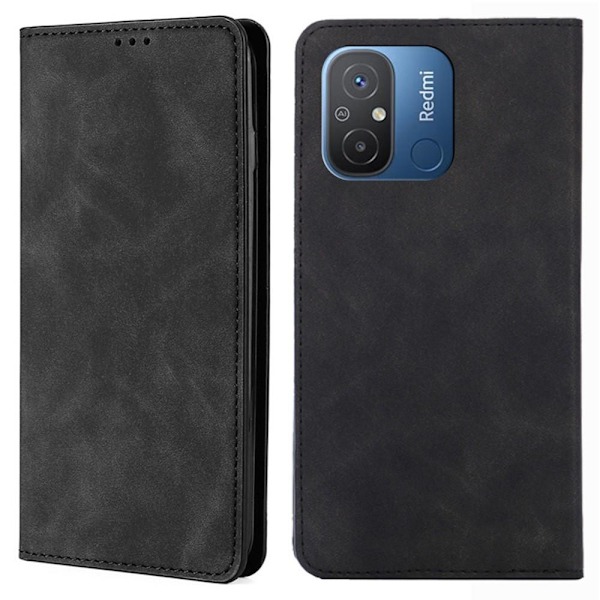 Lompakkotelineen puhelinkotelo Xiaomi Redmi 12C: lle Black