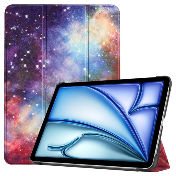 iPad Air 11 (2024) Kotelo Auto Herää / Nuku Kolminkertainen Taittojalusta Tabletin Suoja - Galaxy Multicolor