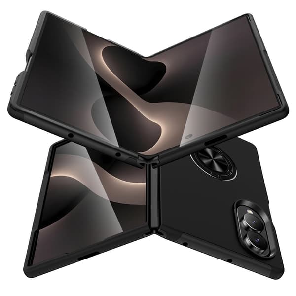 Hybridtelefoncover med ringholder til Samsung Galaxy Z Fold8 Black