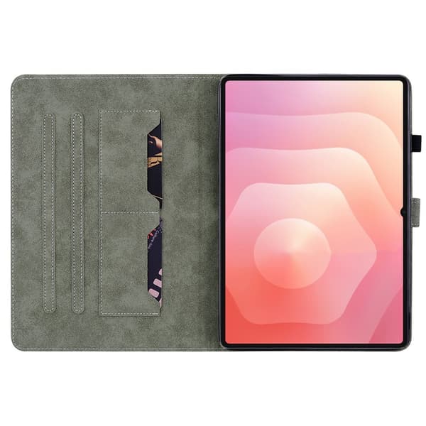Surfplattefodral med tigertryck till Samsung Galaxy Tab S12+ Svart