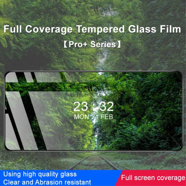 Xiaomi Redmi 12 Pro IMAK Pro+ Helkropps Herdet Glass Svart Transparent