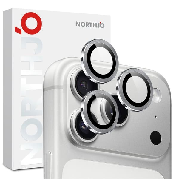 NORTHJO 1 Sett Kameralinsebeskytter til iPhone 18 Pro / 18 Pro Max Silver