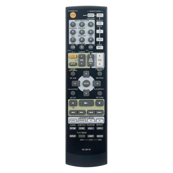 Fjernkontroll erstatning RC-681M for Onkyo forsterker Black