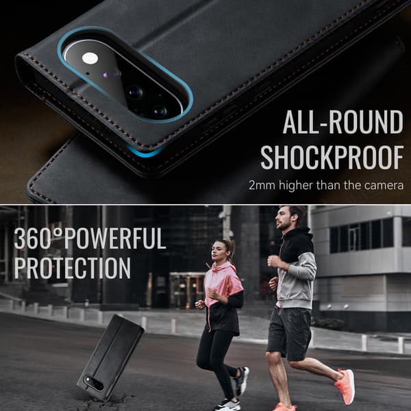 CASEME Puhelimen lompakkokotelo Google Pixel 11 Pro ja Google Pixel 11 Black