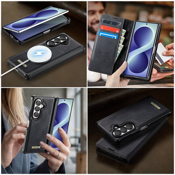 CASEME Telefonfodral med stöd för Samsung Galaxy Z Fold8 Ultra Svart
