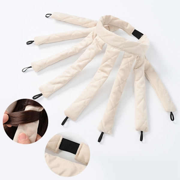 Hårruller for natten - Octopus Curls Rod - Myke, uten varme White