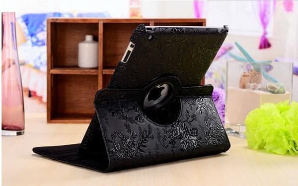 Fodral till iPad Mini 1/2/3 360 rotation Blommor Orange