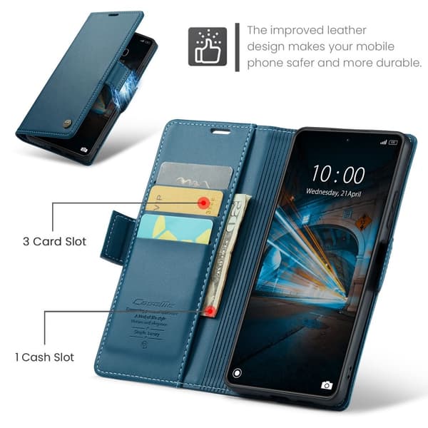 CASEME Retro Pung Taske til Xiaomi 14 Blue