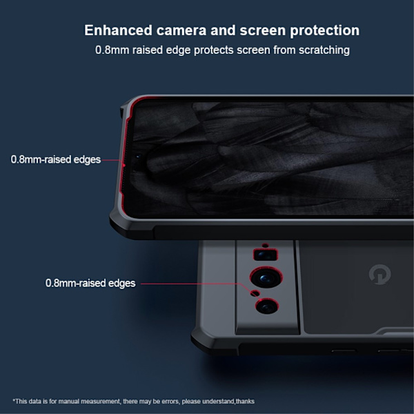 XUNDD TPU Hybrid Skal Fodral till Pixel 8 - Svart Svart