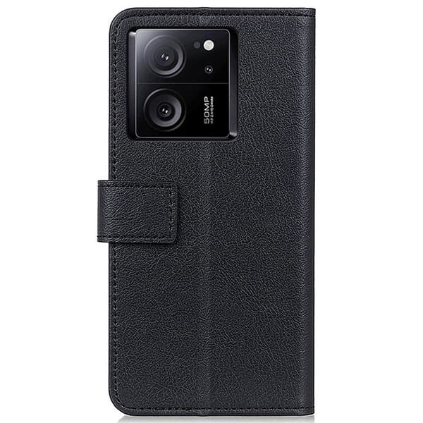 Xiaomi 13T / 13T Pro tegnebog Crazy Horse teksturstativ Black