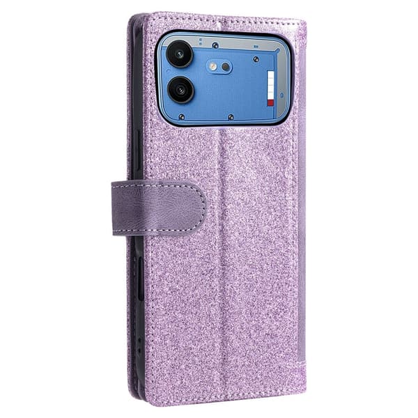 Mobildeksel med kortlommer og håndleddsstropp til Nothing Phone (4b) Purple