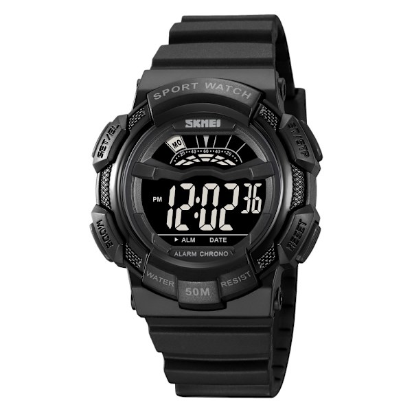 Rannekello Rannekello Kellon 50m vedenpitävä TPU-ranneke Black