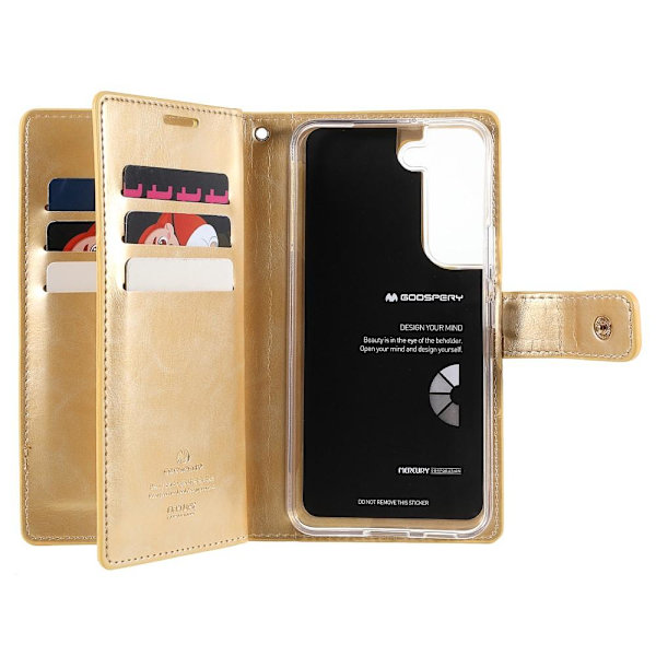Samsung Galaxy S22 MERCURY GOOSPERY Mansoor Wallet Case - Gold Gold