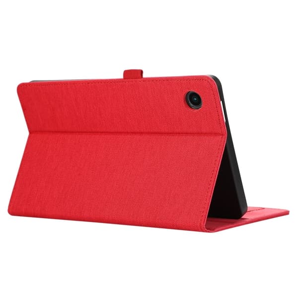 Etui for Samsung Galaxy Tab A9 Tablet med stofftekstur, folio og stativ Red