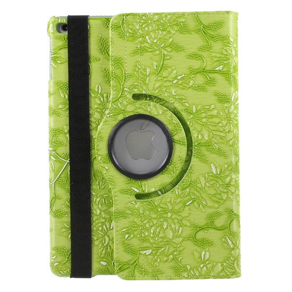 360 graders roterende stativ Grapevine Pattern Case til iPad 9.7 (2017) - Grøn Green
