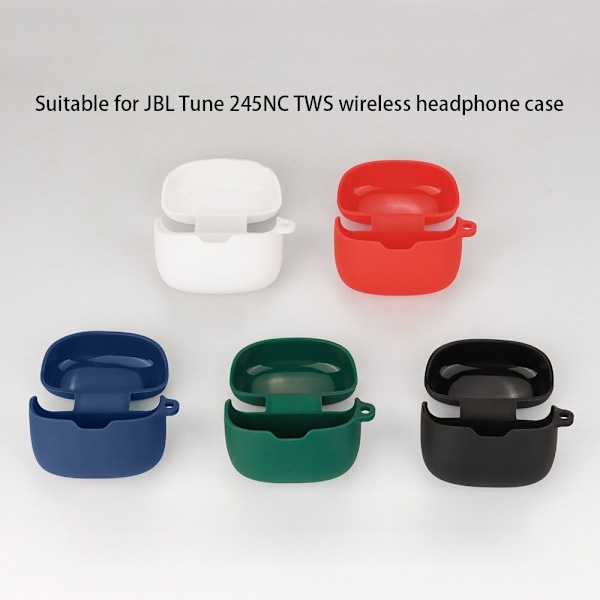Til JBL Tune 245NC silikonetui – beskyttelsesetui med karabinkrok Black