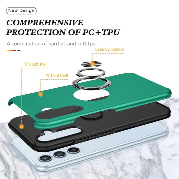 Mobildeksel med Ringholder for Samsung Galaxy A37 5G Green