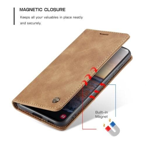 CASEME Retro Pung Taske til Samsung Galaxy S23 - Brun Brown