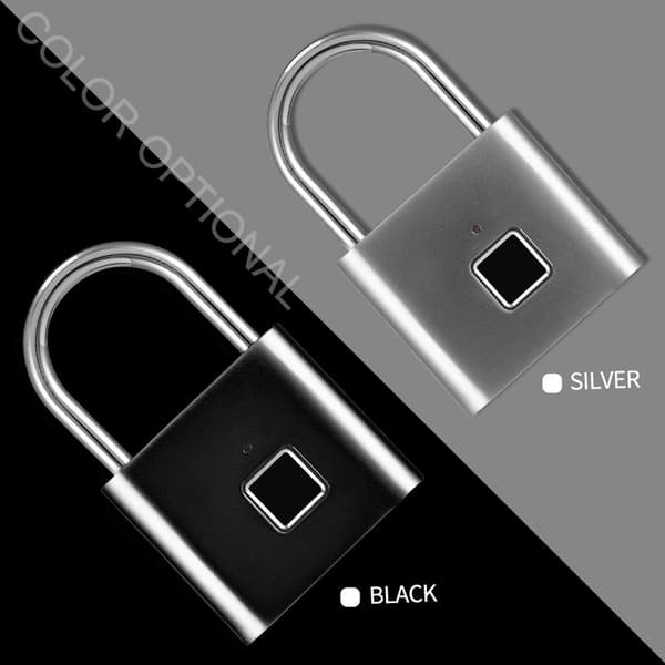 Hengelås Smart fingeravtrykkskap Fingeravtrykkslås Lås Silver