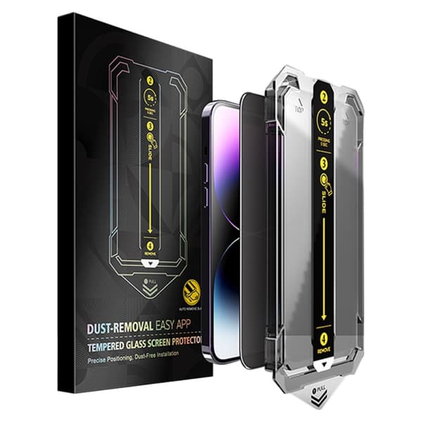iPhone 15 Plus Anti - spy Privacy Tempered Glass - näytönsuoja Transparent