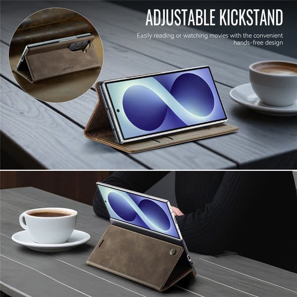 CASEME Telefonplånboksfodral till Samsung Galaxy Z Fold8 Ultra Brun