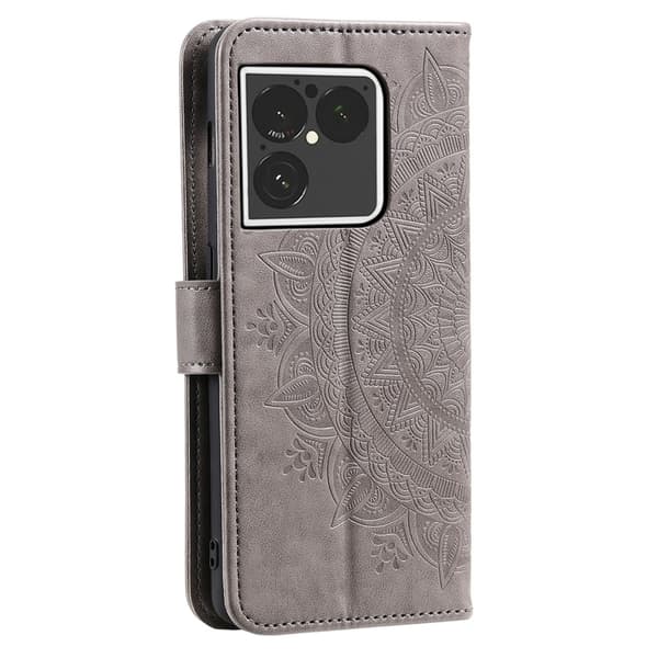 Plånboksfodral med Stativ och Handledsrem till Sony Xperia 1 VIII grå