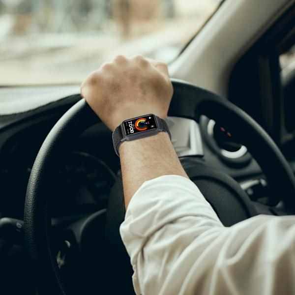 För Huawei Band 8/9 Nylon klockarmband integrerat skyddsfodral multifärg