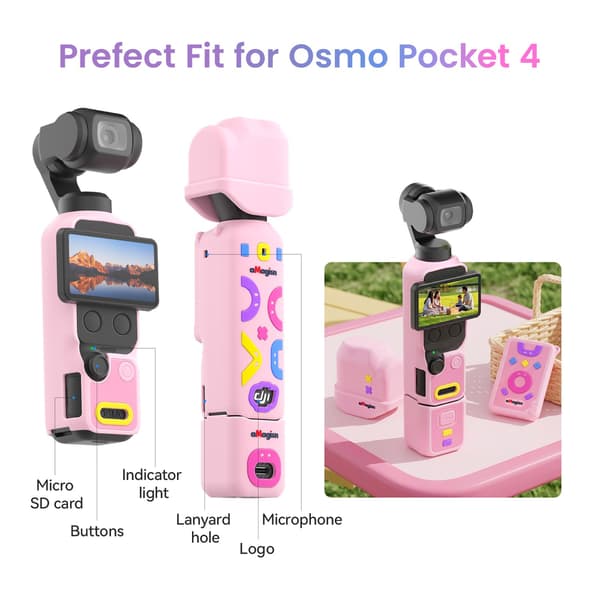Silikone-etui til DJI Osmo Pocket 4 – stødsikkert og ridsefast beskyttelsesetui Black