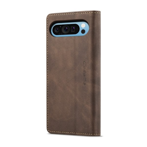 CASEME För Google Pixel 9 Pro XL Fodral Stativ Telefonfodral Brun