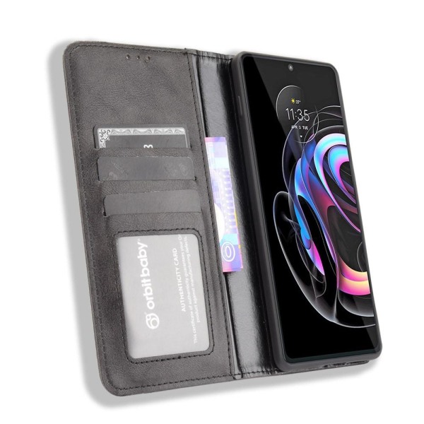 Motorola Edge 20 Pro Plånboksfodral  - Svart Svart